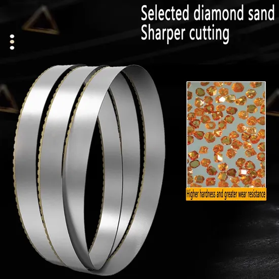 China Diamond Band Saw Blade for Cutting Silicon Granite Marble Masonry Material Construction Blocks Composites Carbon Graphite Glass Reinforced Fibreglass