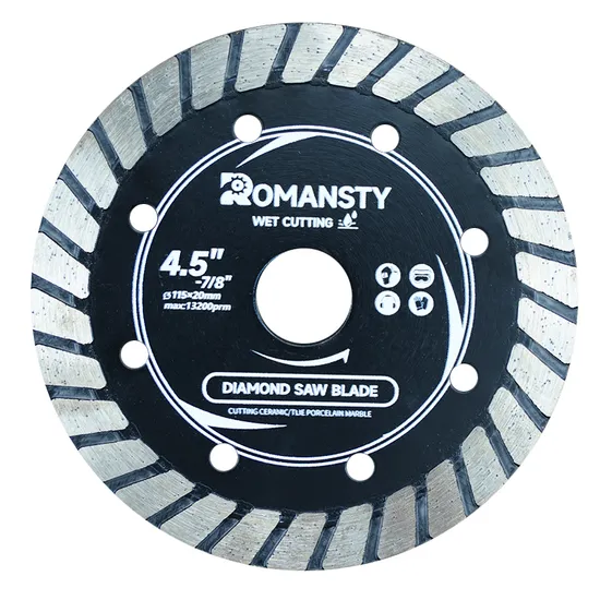 Turbo Diamond Saw Blade Fast Cut 105mm-230mm No Chipping for Stone Granite