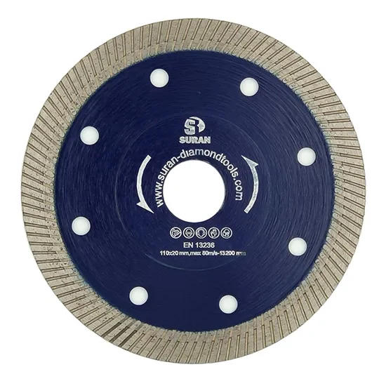 Hot Press Turbo Segment Diamond Cutting Saw Blade for Tile Ceramic Concrete