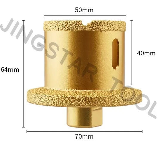 50-70mm M14 Diamond Core Drill Bit Basin Hole Opener Sink Basin Hole Saw Threaded