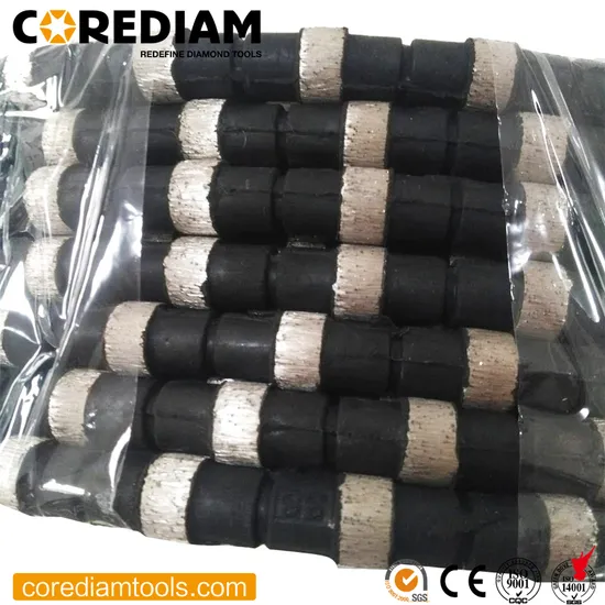Good Quality 11.0 mm Diamond Granite Wire with Rubber+Spring Fixing/Diamond Tool