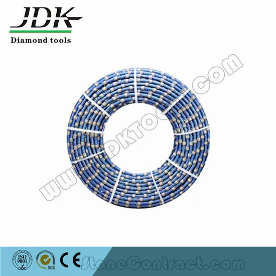 Rubber Coated Diamond Wire Saw for Stone Quarry Reinforce Concrete Cutting