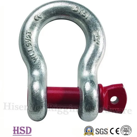 Rigging Hardware Zinc Plated Us Drop Forged G209 Bow Shackle