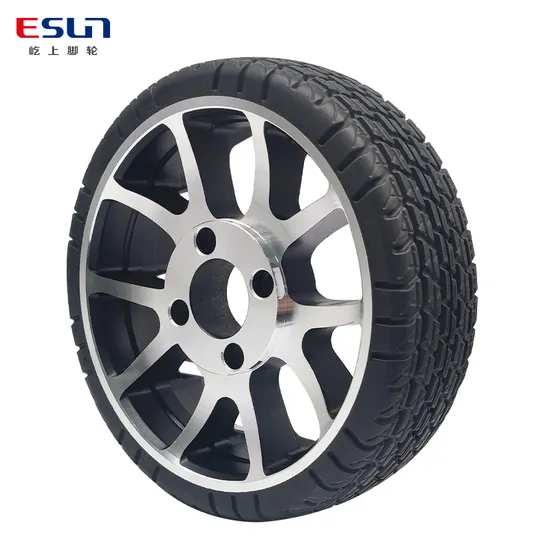 150 * 45agv Rubber Caster Drive Wheel, Wear-Resistant, Drainage and Anti Slip Flange Installation