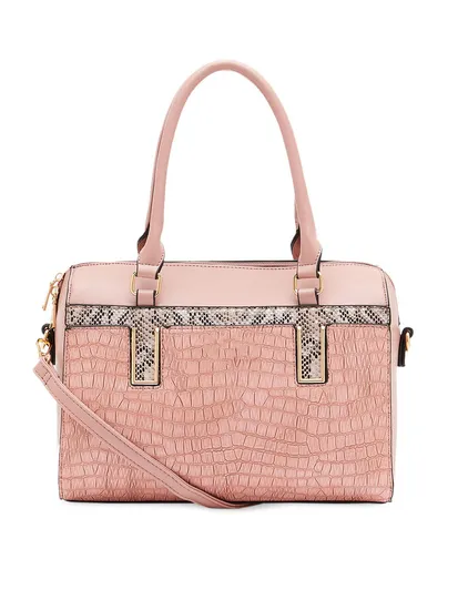New Design Pink Animal Textured Handheld Bag Ladies PU Tote Bag Shoulder