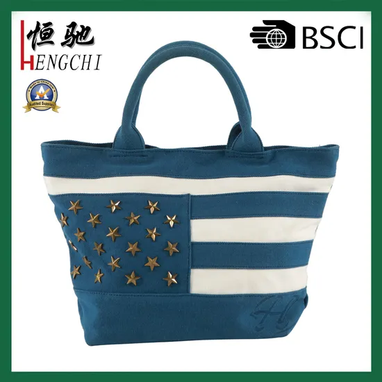 High Quality Fashion Reusable Cotton Canvas Tote Bag Ladies′ Handbag