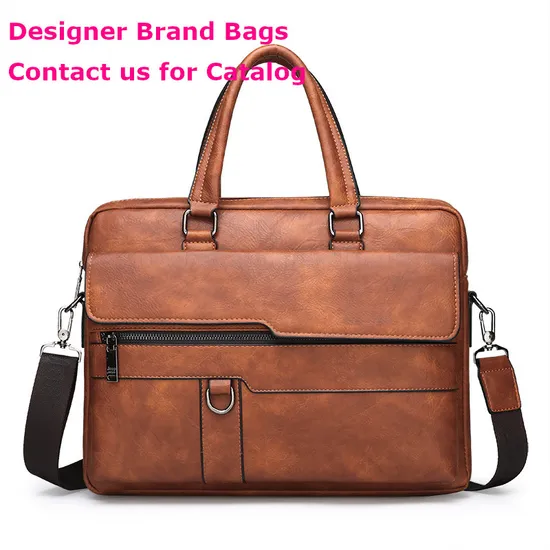 Wholesale High Quality Brand Men Hand Bag Briefcase Bags Laptop Computer Leather Bags