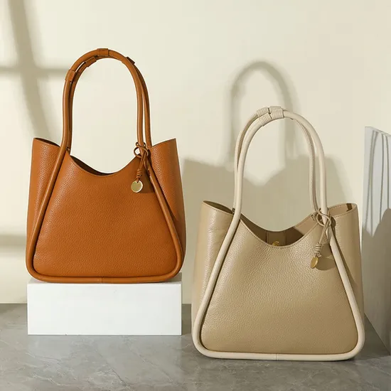 Lady Togo Genuine Cow Leather Fashion Tote Bag