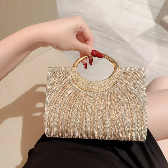 Luxury Lady Evening Bag Rhinestone Wedding Diamond Purse Bling Party Handbags Women Purse Crystal Clutches