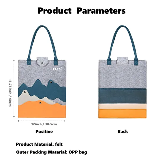 Wholesale Custom Felt Bags Felt Shopping Bag Women for Ladies Felt Bag