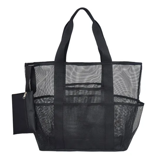 Large Capacity Storage Outdoor Tote Bag Multifunction Mesh Beach Bag