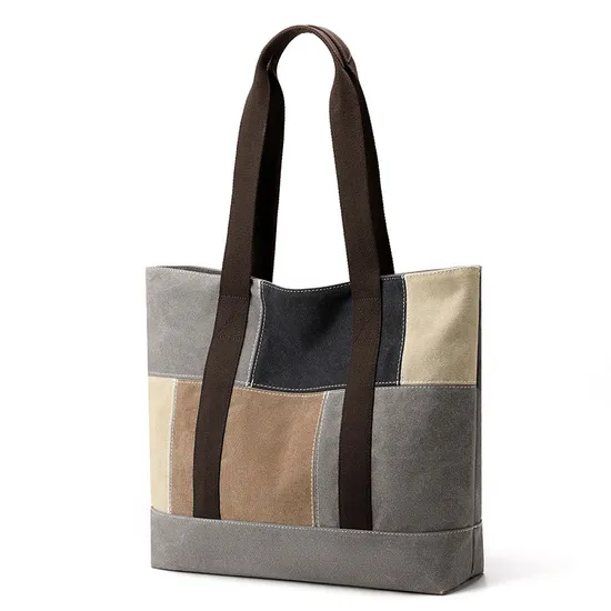 Large Canvas Tote Bag for Women, Causal Shoulder Bag with Zipper and Pocket for Travel Beach Work Shopping