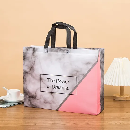 Custom Digital Printing Non-Woven Tote Bag Reusable PP Matte Laminated Non Woven Shopping Bags