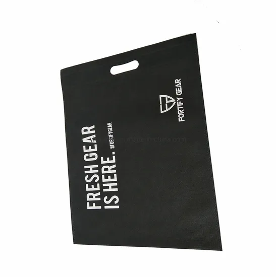 Pouch Hole Non-Woven Gift Shopping Carrier Bags with Printed