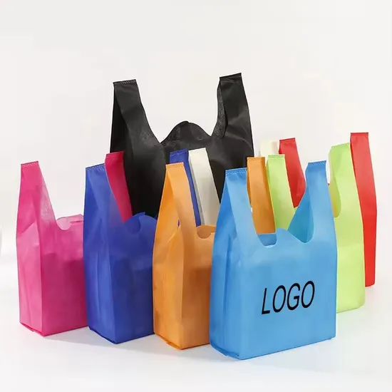 Wholesale Cheap Reusable Non Woven Retail Shopping T-Shirt Bag