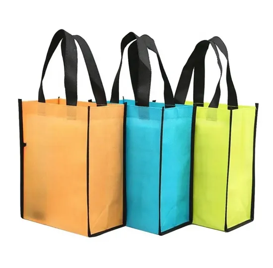 Custom Eco Foldable Laminated Fabric Tote Bag Non Woven Shopping Bag