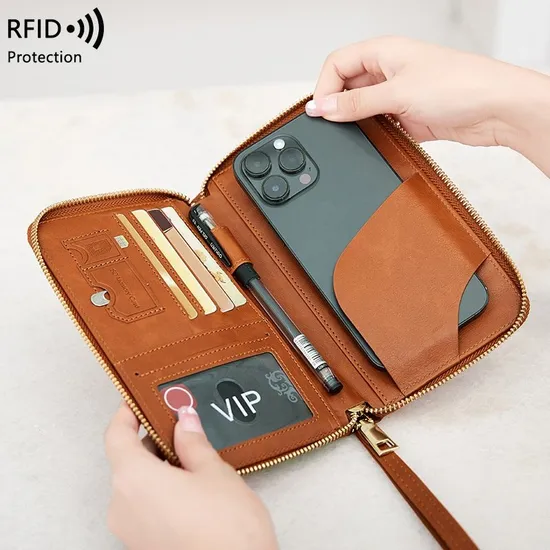 2025 New Passport Clip Ticket Storage Document Multi Functional Travel Passport Bag