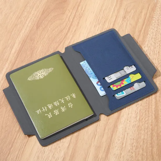 Fashion Microfiber PU Passport Book Dual Use Passport Sleeve Passport Holder Magnetic Lock