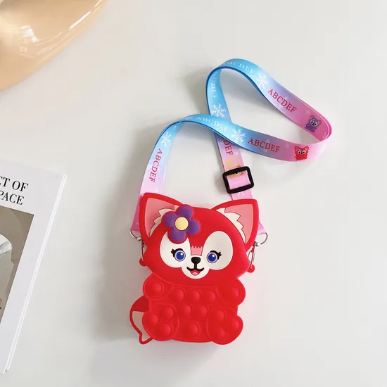 Kids Cartoon Push Pop Bubble Fidget Purse Shoulderbag