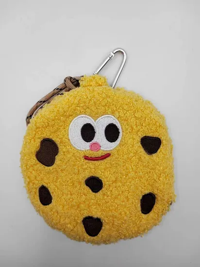 Cookie Bag Cute Plush Neck Bag Funny Expression Receive Coin Purse Gift
