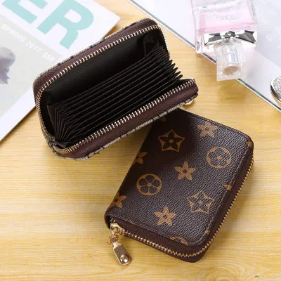 2022 Fashion Accessories Brand Lvs Print Unisex European USA Organ Bag Card Holder Men′ S Multi-Card Pocket Coin Wallet for Man & Women