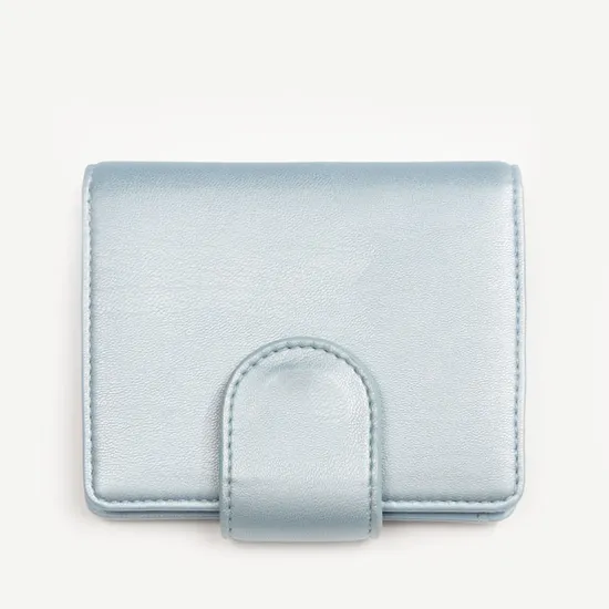 Customised Fashion Fluorescent Color High Quality Small PU Leather Credit Card Holder Short Wallets Women Coin Purse