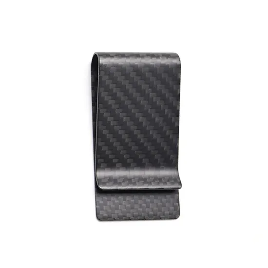 Wholesale High Quality Stainless Steel Carbon Fiber Front Pocket Slim Wallet Credit Business Card Holder Money Clip