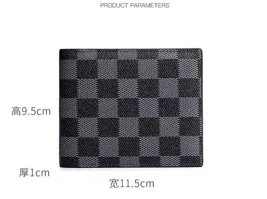 Classic Plaid Pattern Houndstooth Ultra-Thin Bifold Wallet