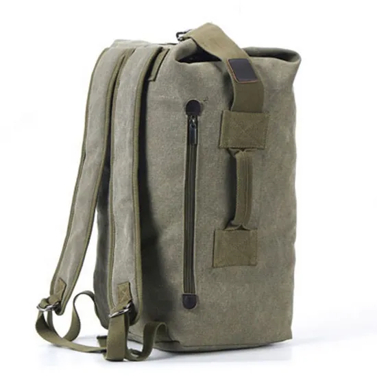 Fashion Holdall Weekend Travel Shoulder Cotton Backpack Canvas Bucket Bag