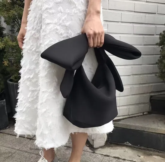 This Year′s New Fashion Big Bowknot Design Colorful Handbag for Women