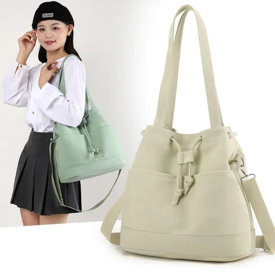 Crossbody Canvas Girl Bucket Bags Ladies Shoulder Bags Women