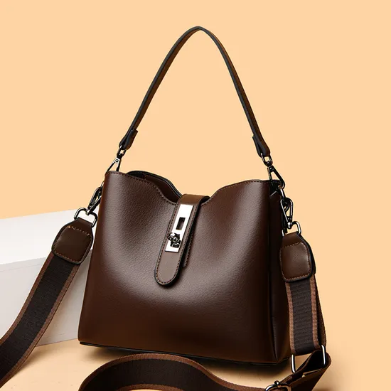 Fashion Single Shoulder Women′s Bag High-Grade Exquisite Multi-Layer Large Handbag