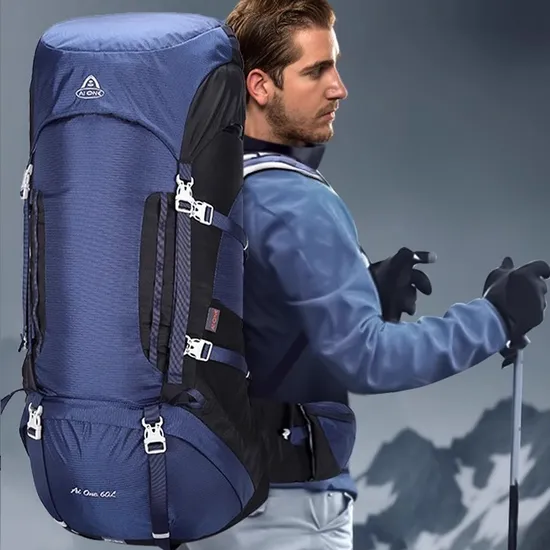 Mountaineering Bag Carrying 60L Backpack Multifunctional Professional Outdoor Hiking Travel Bag 2024 New Style