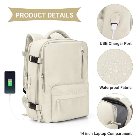 Laptop Backpackstravel Backpack, Carry Bag, USB Charging Port, School Bag Backpacks by Taygeer