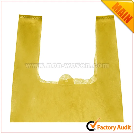 Disposable Non Woven T Bags 10# Golden Yellow