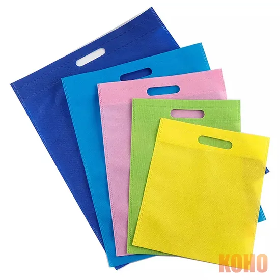 Promotional Print Eco Friendly Shopping Non Woven Bags Non Woven D Cut Bags