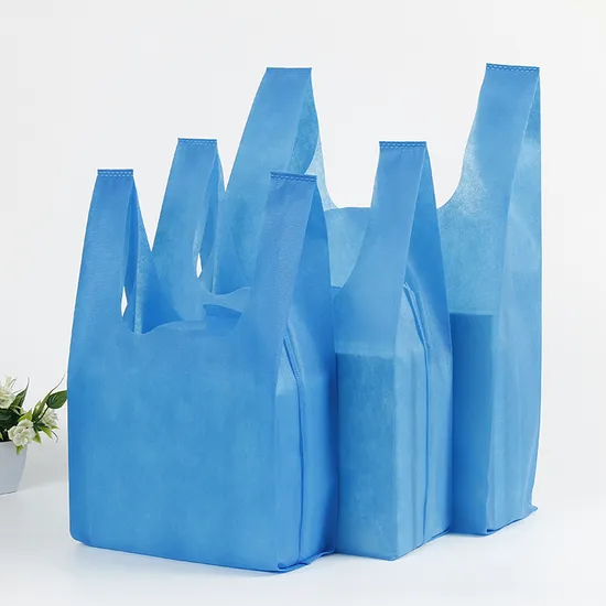 Manufacturer Recycle Thank You for Shopping Here Non Woven T-Shirt Bags Die Cut Vest Bags