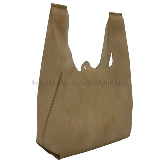 Brown Large Nonwoven Vest Gift Bag