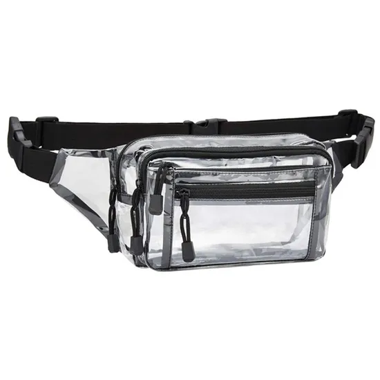 Custom Clear PVC Fanny Pack Stadium Approved Waist Bag