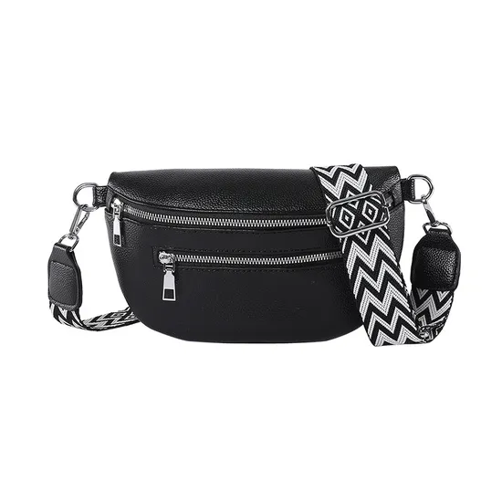 PU Leather Fanny Pack Large Capacity Women Shoulder Crossbody Chest Bag Waist Bag