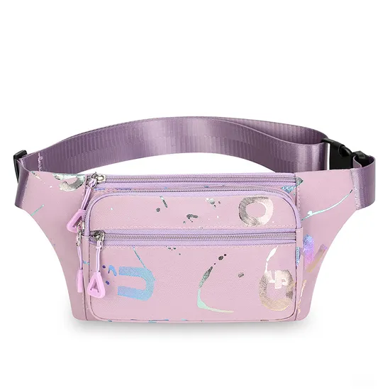 Style Waist Pack Casual Oxford Cloth Shoulder Bag Multi-Layer Mobile Phone Crossbody Bag