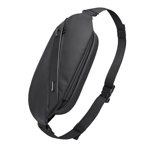 Fashion Unisex Waist Bag Chest Bag Leather Coated Material