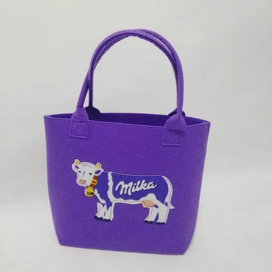 Qingdao Factory Gots Oekotex 100 ISO BSCI Factory Recycle Degradable Cartoon Little Animal Customization High Quality Felt Bag