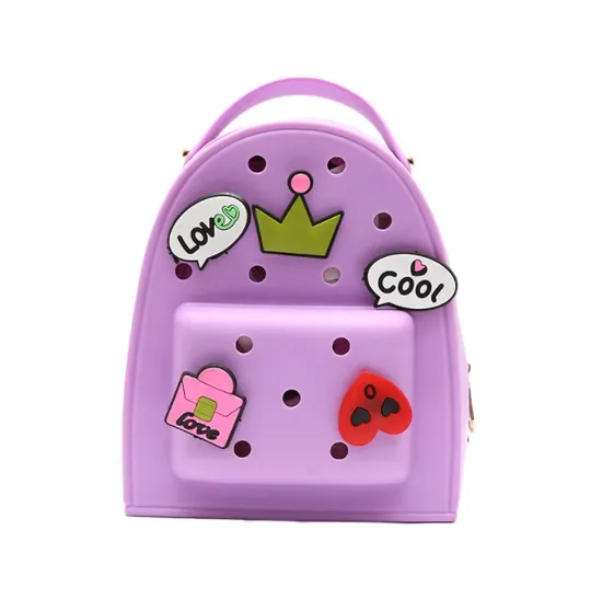 Cartoon Silicone Backpack Kids DIY Design Book Bags Cute Silicone School Backpack