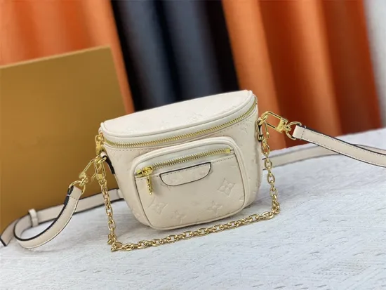Leather Large Capacity Fanny Pack Fashion Simple Purse Luxury White Bag
