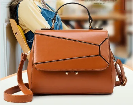 Guangzhou Factory Lady PU Leather Handbags Fashion Women Designer Handbags