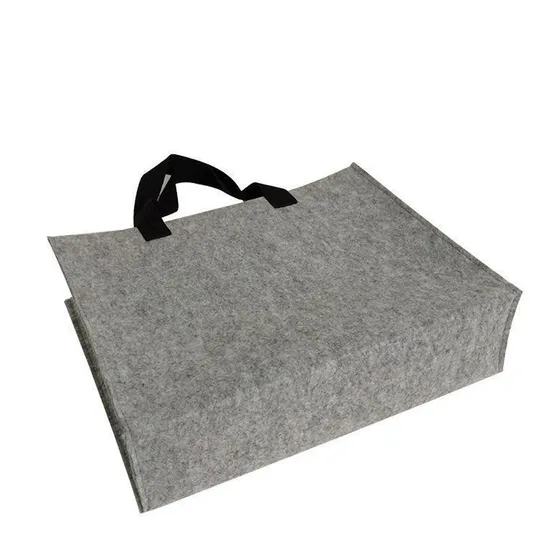 Gots Oeko-Tex 100 Eco-Friendly Dark Gray Heat Transfer Printing High Quality File Pocket Felt Bag with Customers Logo