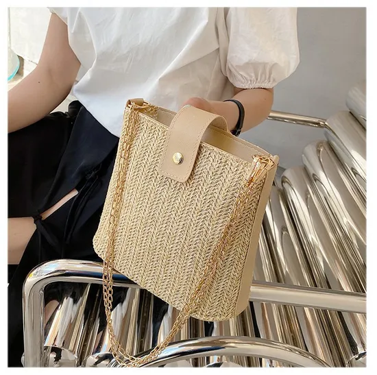 Designer Straw Plaited Women Handbags Ladies Crossbody Shoulder Bag
