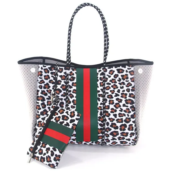 Wholesale Perforated Neoprene Waterproof Fashion Tote Bag Lunch Picnic Beach Bag Camouflage Shoulder Handbags Travel Sports Fashion Bag