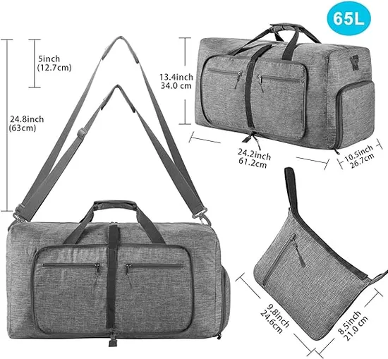 Light Weight Foldable Nylon Sports Gym Bag Duffle Travel Bag Outdoor Storage Travelling Bag